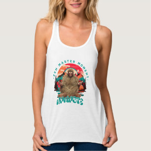 Zen Master Moment Bigfoot Meditation Retro Art Singlet