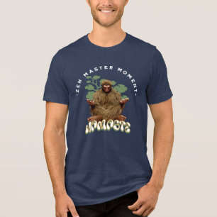 Zen Master Moment Namaste - Bigfoot Maditation Tri-Blend Shirt