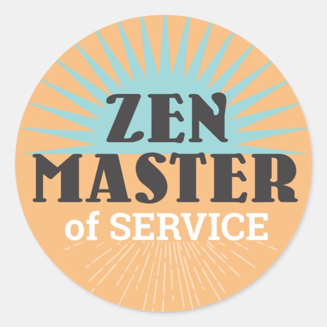 Zen master service employee recognition stickers (Front)