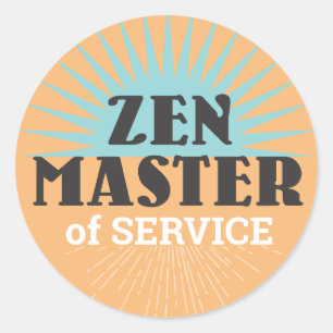 Zen master service employee recognition stickers