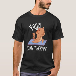 Zen Meditation Yoga Is My Therapy Cat Omm T-Shirt