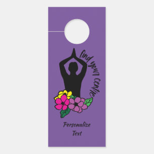 Zen Meditation Yoga Namaste Spiritual Personalised Door Hanger