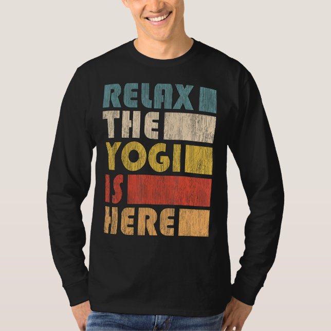 Zen Meditation Yoga Relax The Yogi Omm T-Shirt (Front)