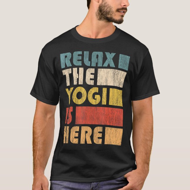 Zen Meditation Yoga Relax The Yogi Omm T-Shirt (Front)