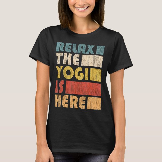 Zen Meditation Yoga Relax The Yogi Omm T-Shirt (Front)