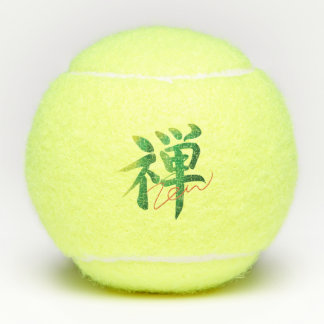 ZEN Minimalist Japanese Brush Calligraphy Tennis Balls