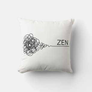 Zen Minimalist Mental Health Scribble Cushion