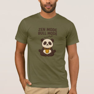 Zen Mode Bull Mode Baby Panda Bitcoin T-Shirt