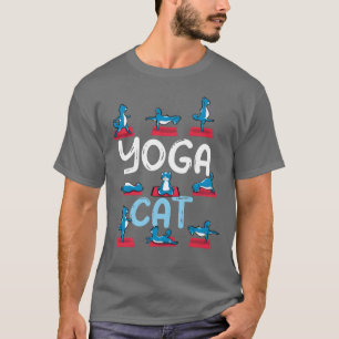 Zen Namaste Animal Meditation Cat Yoga girl T-Shirt
