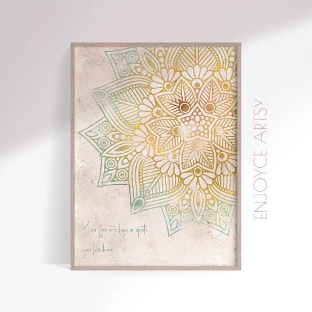 Zen neatral tone gold mandala indian wall art (Creator Uploaded)