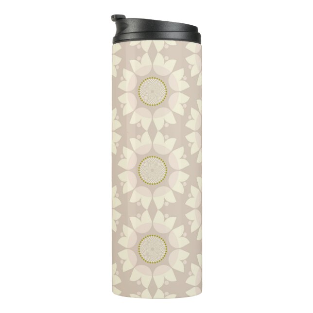 Zen neutral flowers thermal tumbler (Rotated Right)