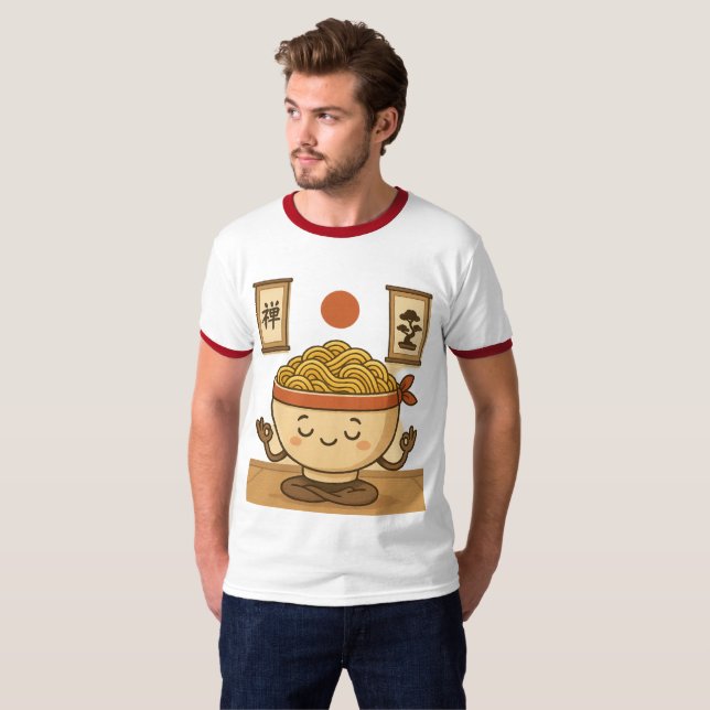 Zen Noodles Meditation T-Shirt (Front Full)