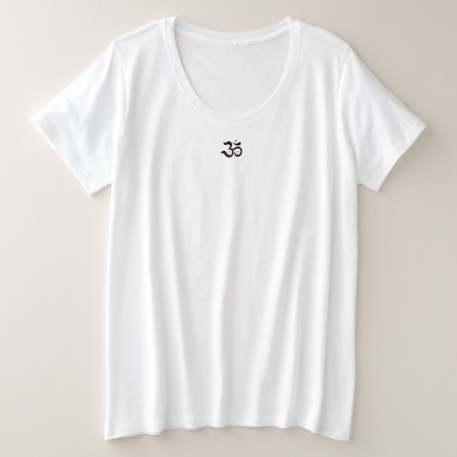 Zen Om Aum symbol simple gold glitters white shirt (Design Front)