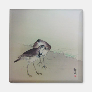 Zen painting plovers magnet