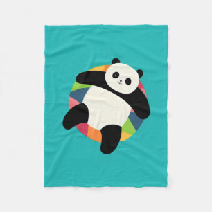 Zen Panda Spin Fleece Blanket