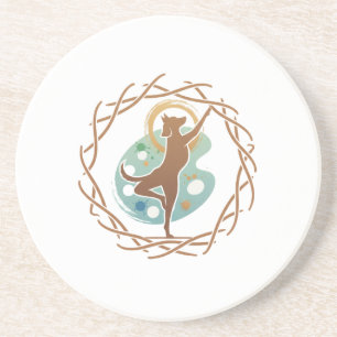 Zen Paws & Palette: The Ultimate Yoga & Art Lover' Coaster