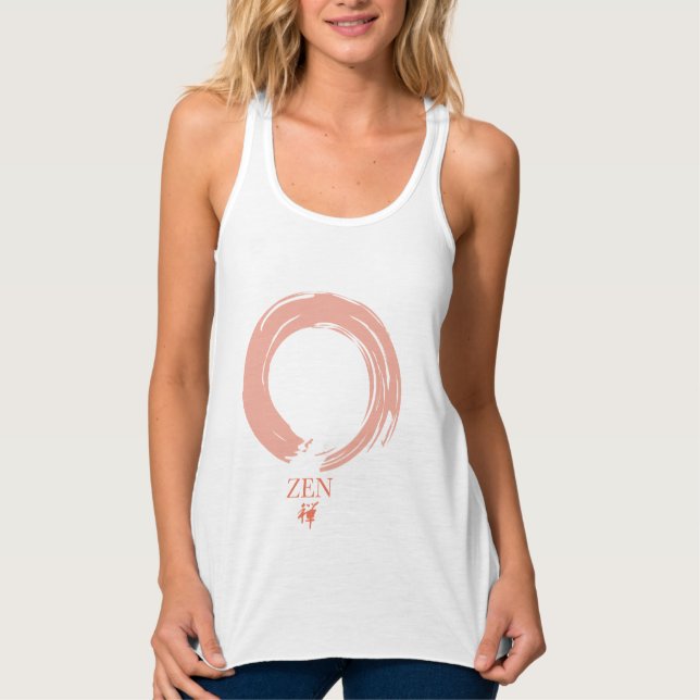Zen Peace Calm Off-Pink Women's Singlet (Front)