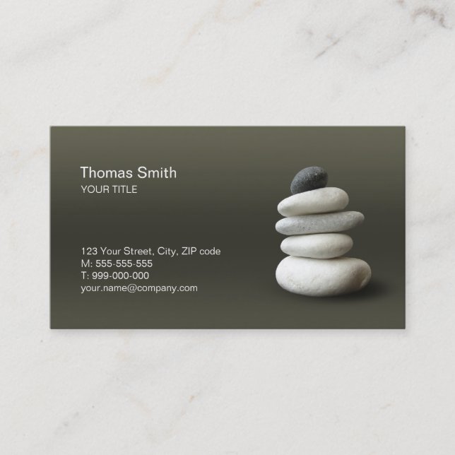 Zen Pebbles Balance business card (Front)