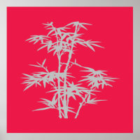 Zen Pink Asian Japanese style bamboo