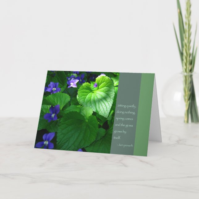 Zen Proverb Quote Poster Card (Front)