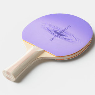 Zen Purple Water Drop Ocean Love Peace Inspiration Ping Pong Paddle