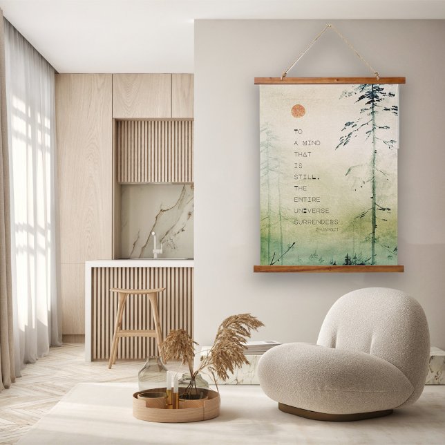 Zen Quote Asian Art Wood Topped Wall Tapestry (Creator Uploaded)
