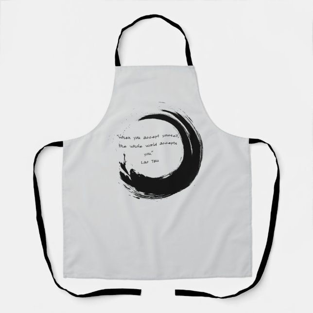 Zen Quote: Wisdom and Meditation Apron (Front)