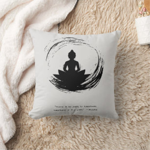 Zen Quote: Wisdom and Meditation Cushion