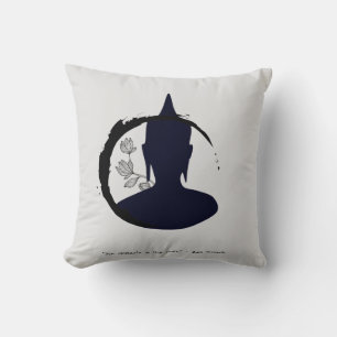 Zen Quote: Wisdom and Meditation Cushion