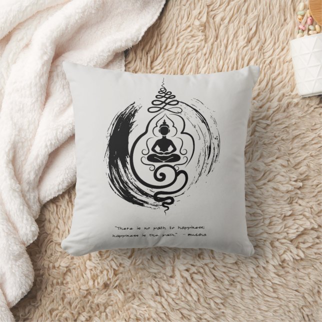 Zen Quote: Wisdom and Meditation  Cushion (Blanket)