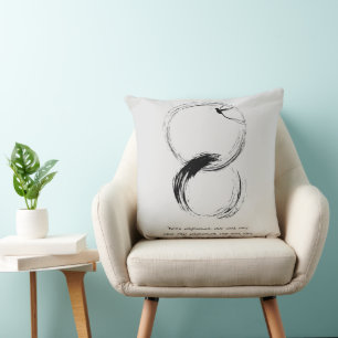 Zen Quote: Wisdom and Meditation Cushion