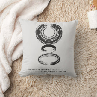 Zen Quote: Wisdom and Meditation  Cushion