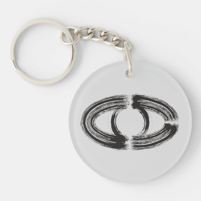 Zen Quote: Wisdom and Meditation Key Ring (Front)