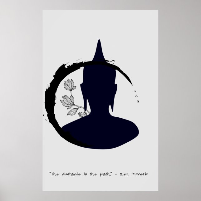 Zen Quote: Wisdom and Meditation Poster (Front)