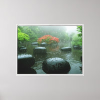Zen Rain Garden with Vibrant Maple |
