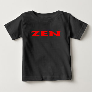 Zen red baby vivid black shirt