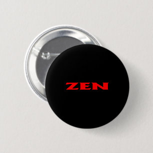 Zen red black standard round button