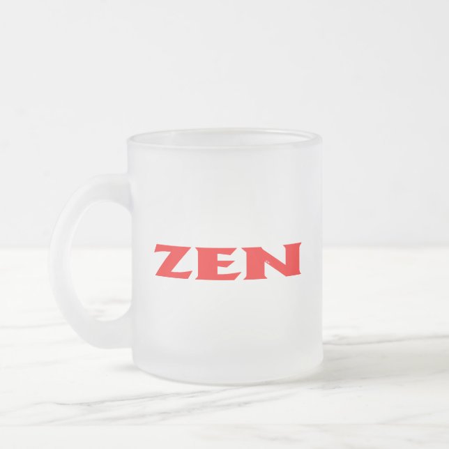 Zen red frosted mug (Left)