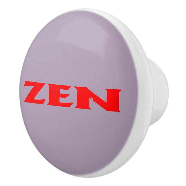 Zen red grey ceramic knob (Right)