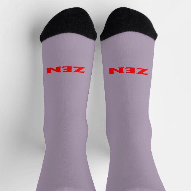 Zen red grey outward premium socks (Top)
