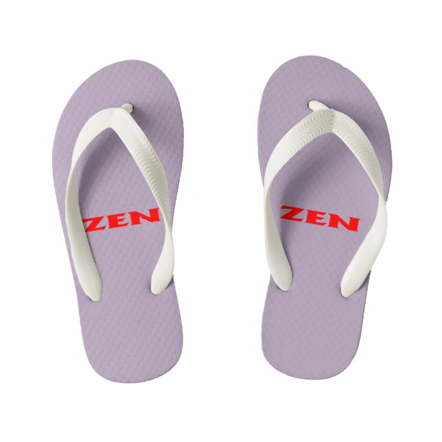 Zen red grey toddler flip flops (Footbed)