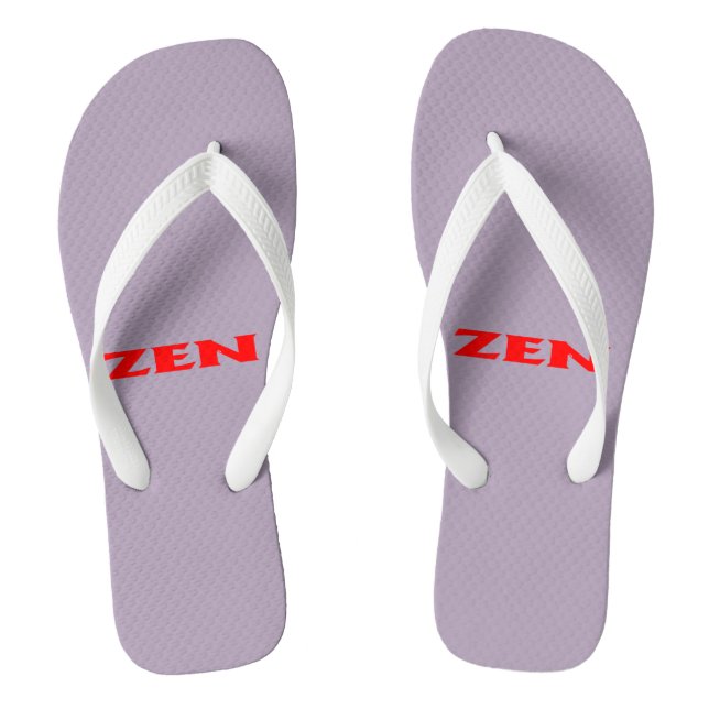 Zen red grey wide flip flops (Footbed)