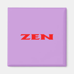 Zen red lilac square magnet