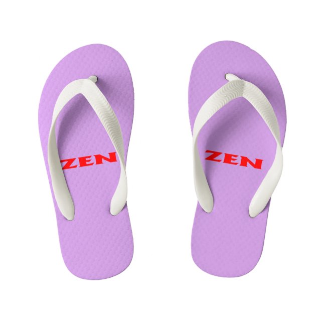 Zen red lilac toddler flip flops (Footbed)