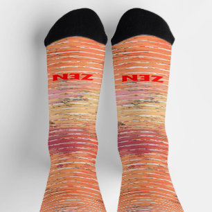 Zen red reeds outward premium socks