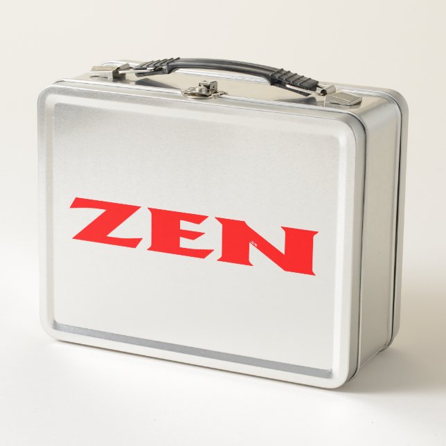 Zen red stainless lunchbox (Front)