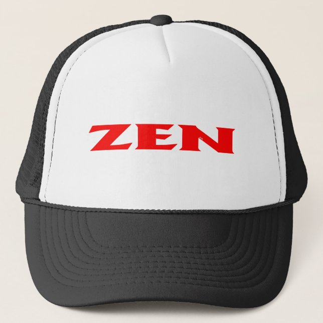 Zen red trucker hat (Front)