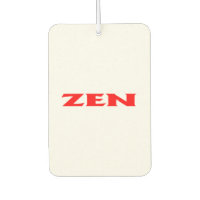 Zen red white car air freshener