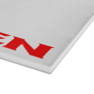 Zen red white glass cutting board