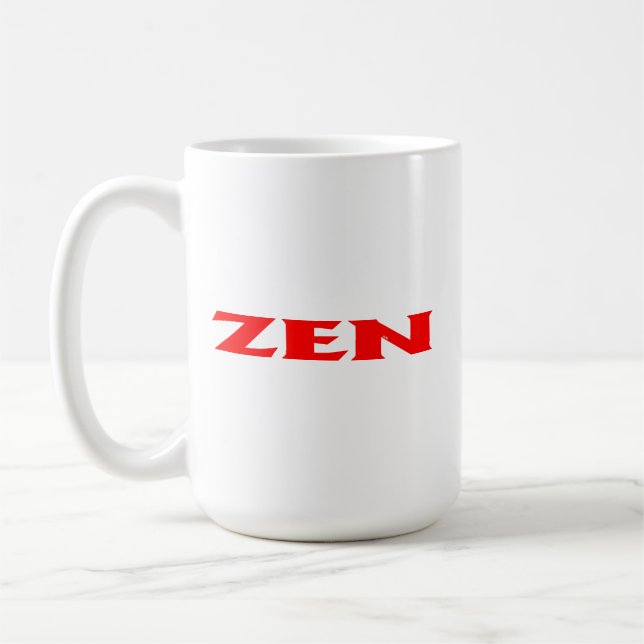 Zen red white mug (Left)